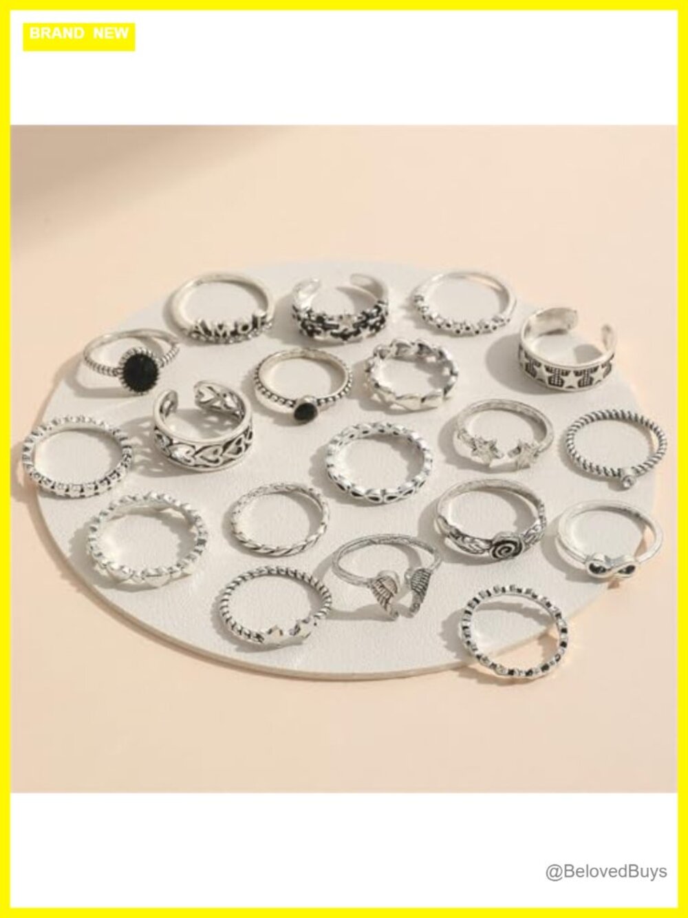 Gothic Stackable Rings Set Snake Design Knuckle Rings Vintage Style - Picture 5 of 5